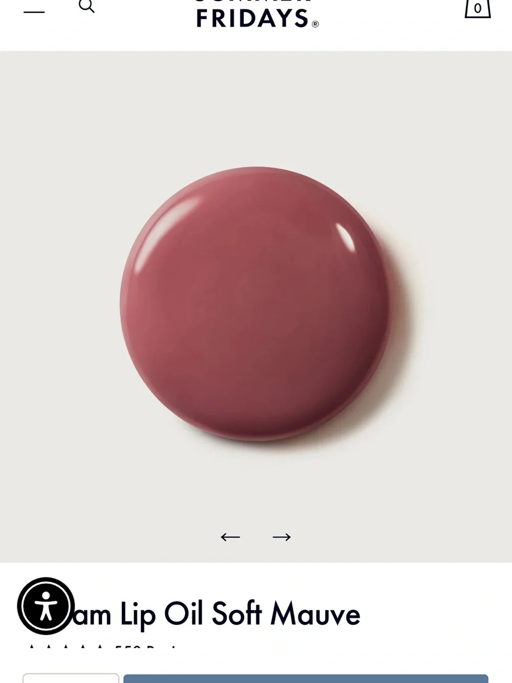 Summer Fridays Lip Oil in Soft Mauve
